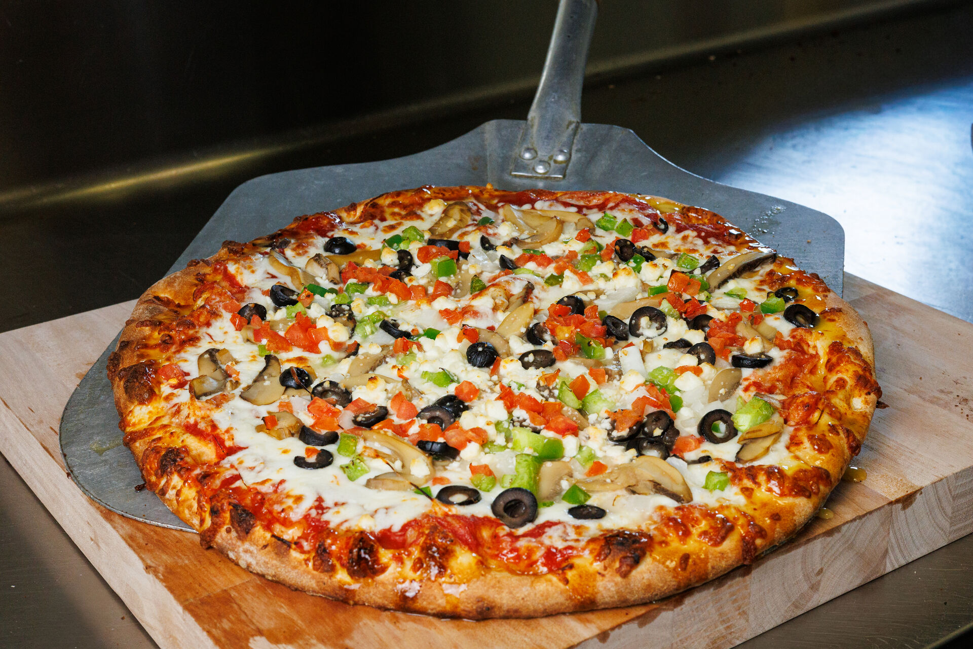 Veggie Pizza fresh from the oven